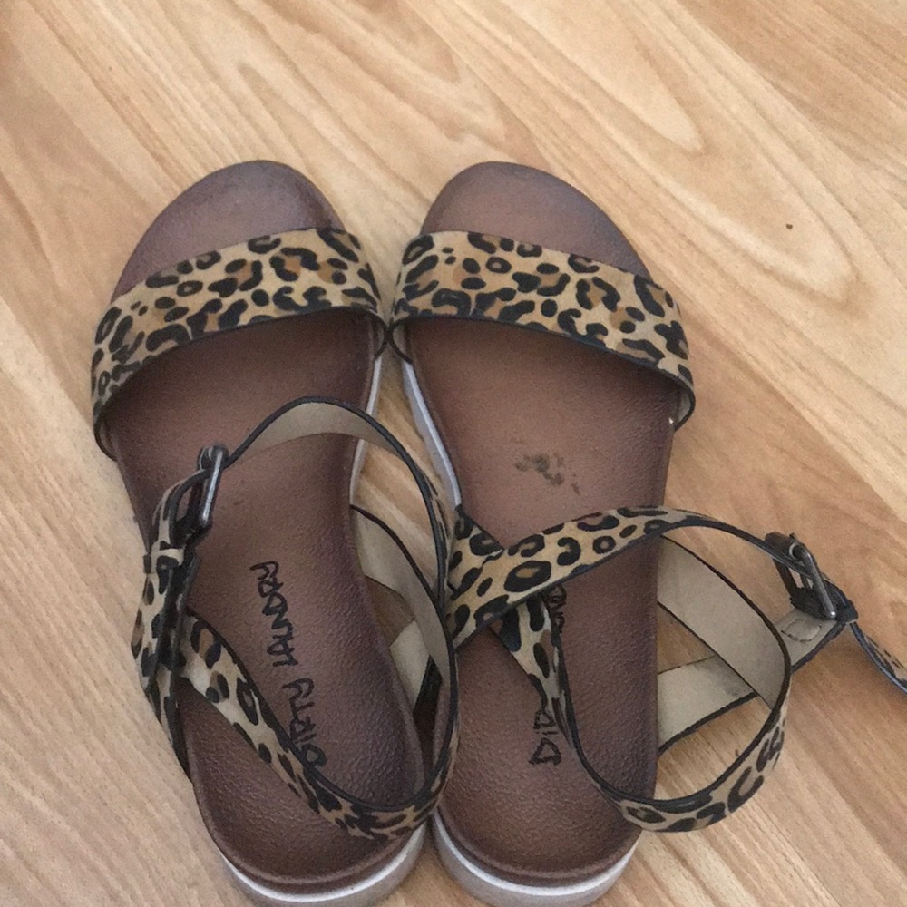 Leopard print sandals